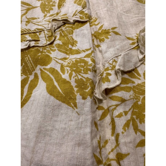 Marks and Spencer Linen blend cream and green skirt-18 EU - Picture 2 of 11